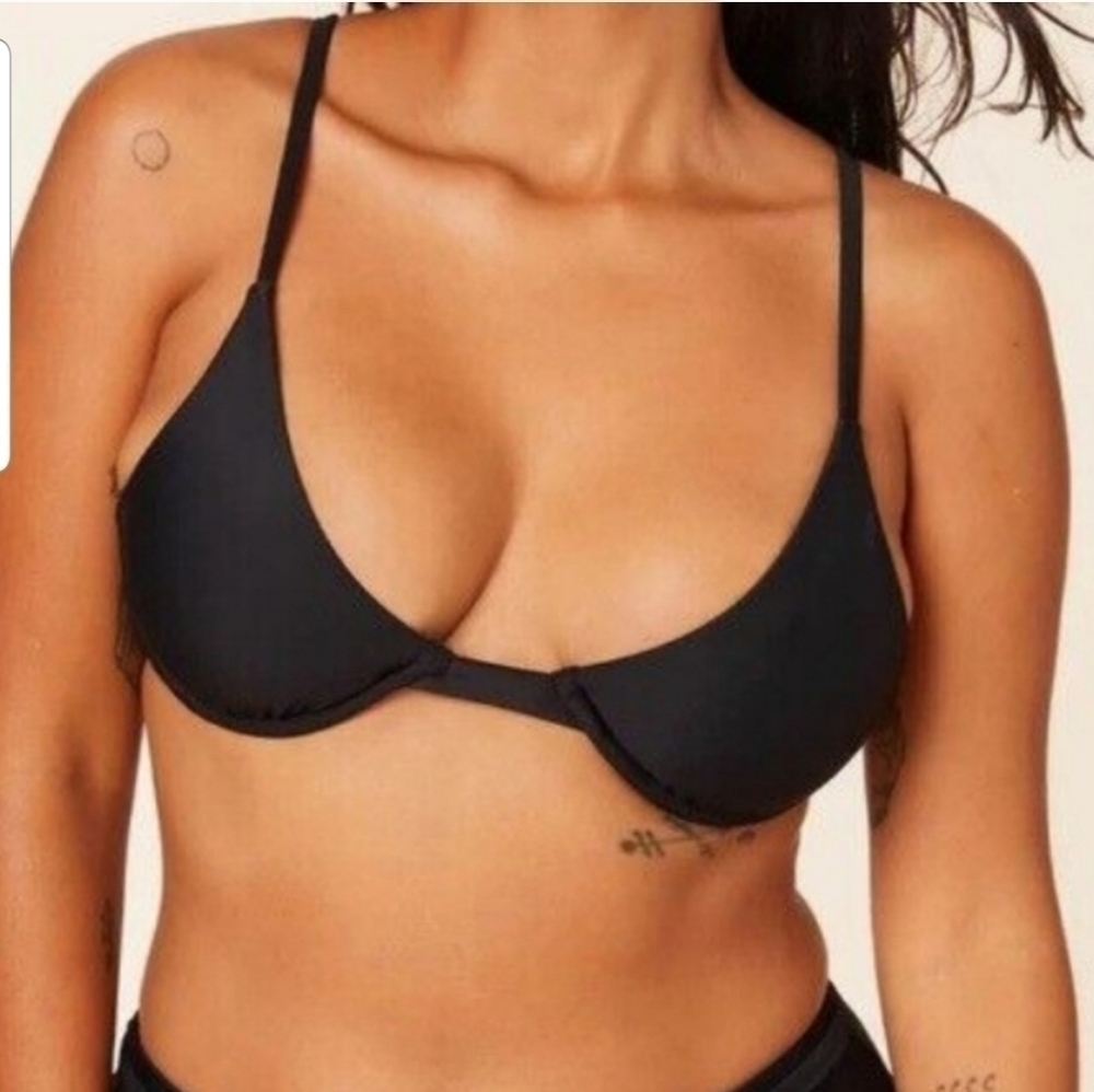 NWT Andie Swim Black The Sicily Top Size S